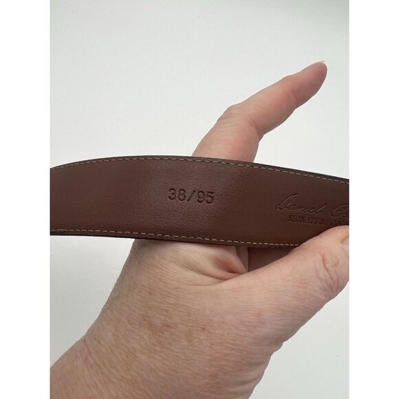 Daniel Cremieux Signature Collection Black Cowhide Belt Men Size 42 S85BX101 - Picture 9 of 10